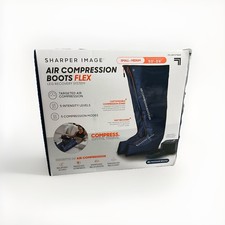 NEW Sharper Image Air Compression Boots Flex Recovery Leg Massager Sz S/M