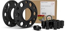 2 Hub Centric Billet Wheel Spacers 15mm Thick Factory Style Lug Kit Black