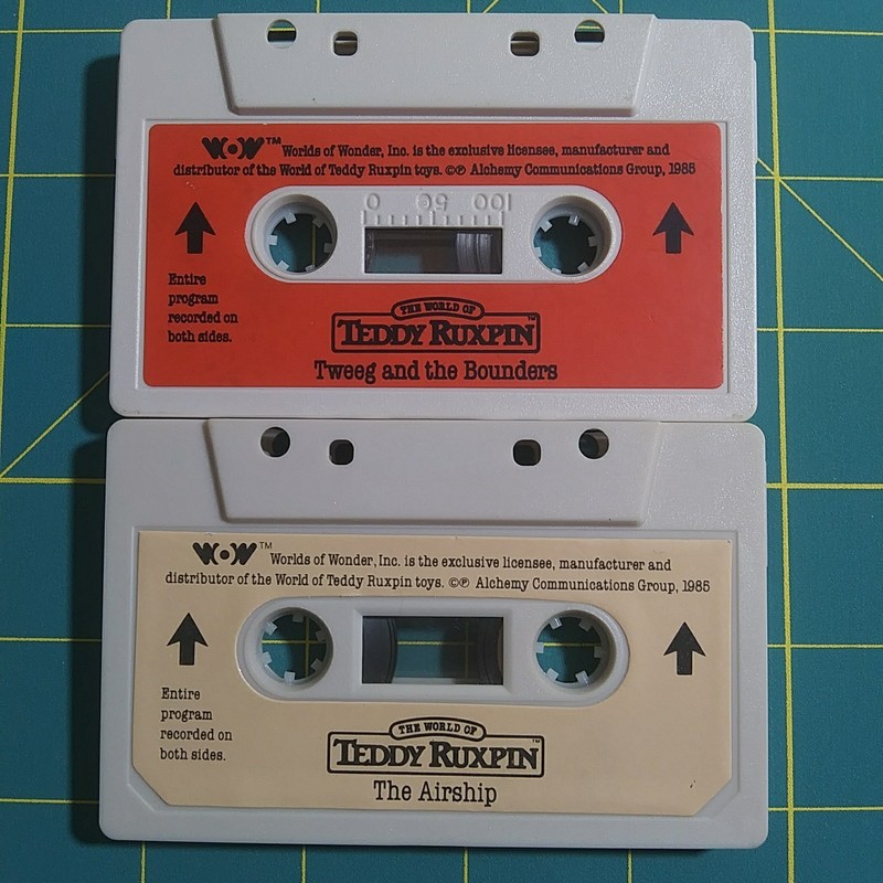Teddy Ruxpin "The Airship" & "Tweeg and The Bounders" Cassette Tapes Lot 1985