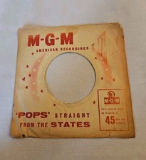 UK 45 RPM 7" RECORD SLEEVES CO. SINGLE SLEEVE SEE PHOTO MGM Records SLV402