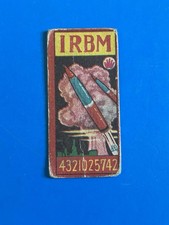 Vintage 1950s IRBM Missile Japanese Menko Card Space Age Sci-Fi Military Showa