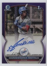 2023 Bowman Chrome Prospect Purple Refractor Mairoshendrick Martinus Auto 09an