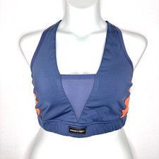 Savage X Fenty Sports Bra Womens 3X Navy Blue Orange Racerback Running Yoga Gym