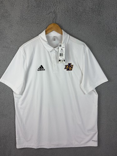 Adidas Polo Shirt Mens XL White AEROREADY DLS Logo ENT22 Football Soccer Men New