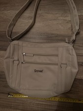 Stefano Tasche Umhängetasche Beige Stoff Ungetragen