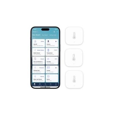 Aqara Zigbee Temperature and Humidity Sensor-3 Pack, Wireless Thermometer Hyg...