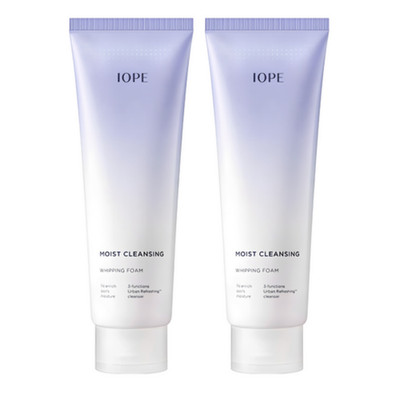 [IOPE]Moist Cleansing Whipping Foam 180ml X 2ea Hydrating Deep Cleanser K-Beauty