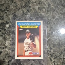 Topps 1988 Kmart Memorable Moments Mark McGwire #16 Oakland Athletics Baseball