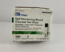 McKesson TRUE METRIX Blood Glucose Diabetic Test Strips, 100 Count, 06-R3051-41