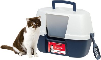 Corner Cat Litter Box Enclosed Corner Litter Box W/ Scoop Hooded Litter Tray