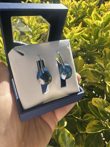 NEU Swarovski Galet Capri blaue Ohrringe Saphir Rarität neu im Karton nicht mehr im Handel erhältlich - Bild 7 von 9