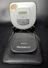 Sony Discman D-465 Portable CD Player ESP Digital Mega Bass 1997 w/ Case Tested