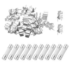 10pcs 5A 250V 5x20mm Fast Blow Ceramic Fuse with 20pcs Clips