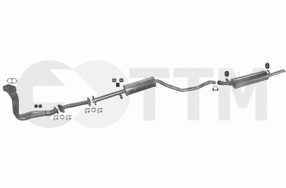 Ligne d'échappement silencieux Opel Vectra A 1.7 D 57cv pot de rechange pour moteur 1988-1992