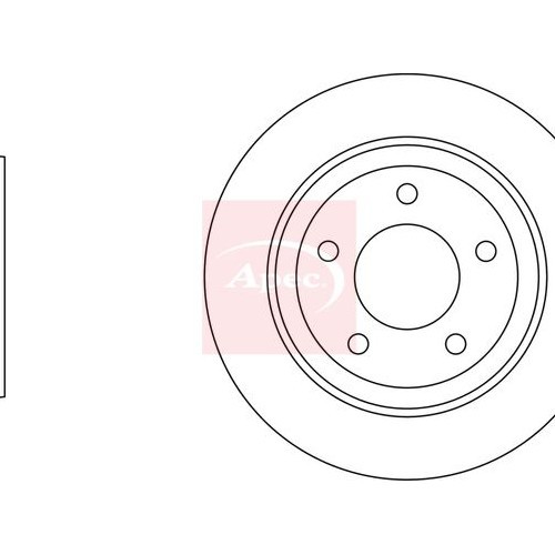 Mazda 3 BK 2003-2009 Bremsscheibe Hinten Apec Solid (1 StüCk) Einzel-image