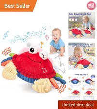 48-Song Plush Crab Baby Toy - USB Rechargeable  Ideal for Crawling Motivation
