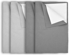 4Pcs Silver Polishing Cloth Large Jewelry Cleaning Cloths,Multi-Layer Double-Sid