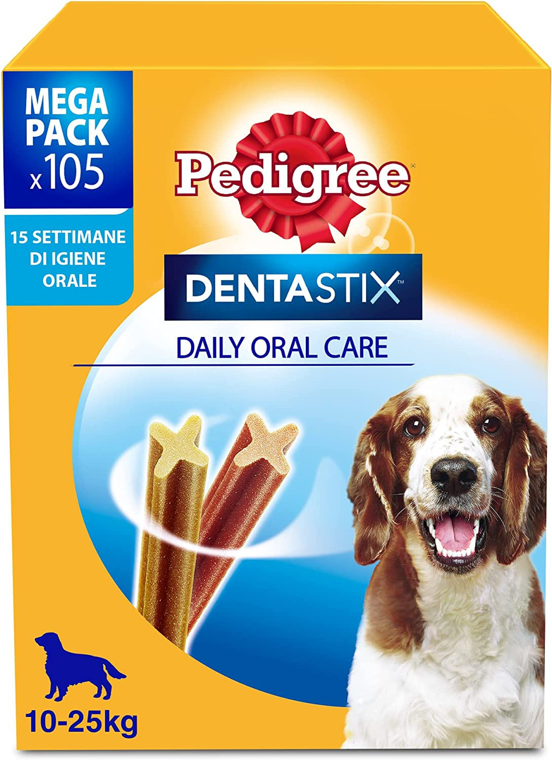 Dentastix Snack per il Benessere del Tuo Cane Medio - 105 Pezzi Totali