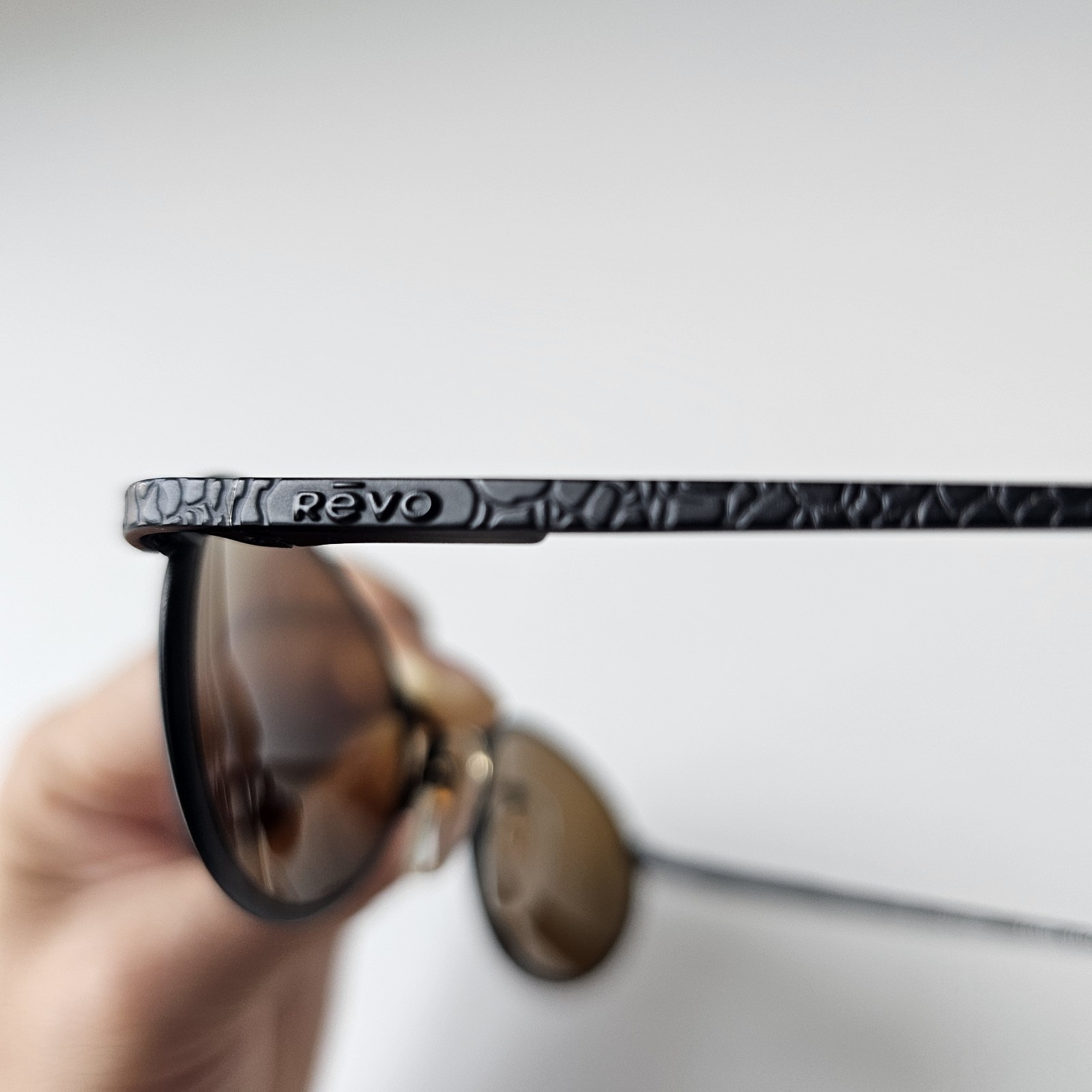 Vintage REVO 1111/011 Python Pattern Sunglasses G… - image 6