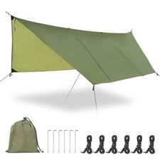 Hammock Rain Fly Tent Tarp (11.5x9.5ft) Large Ultralight Camping Tarps Waterp...