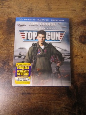 Top Gun (Blu-ray + 3D) 2-Disc Set Limited Edition W/Lenticular Slip Tom Cruise