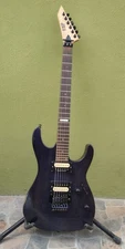 LTD by ESP electric guitar with upgrades in see thru purple / blue