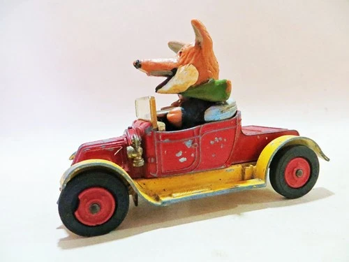 CORGI COMICS 808 'BASIL BRUSH'S CAR'. YELLOW/RED. VINTAGE. COMPLETE. ORIGINAL.