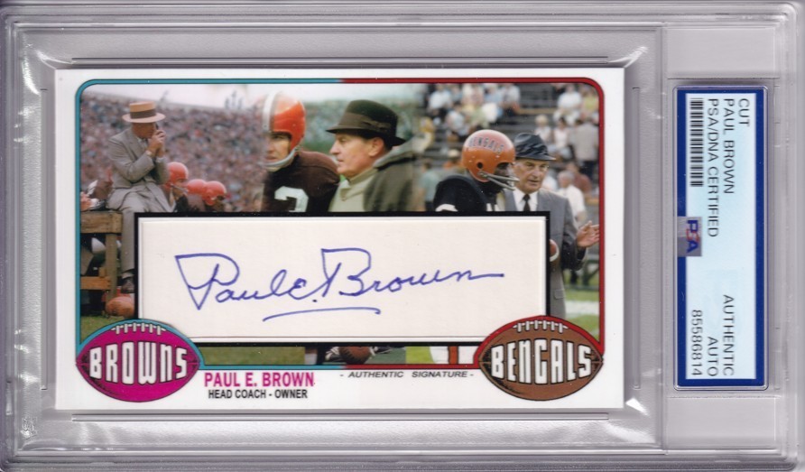 Bobby Bowden Autographed Signed Cincinnati Bengals Paul Brown Bengals Browns Cleveland Cincinnati Hall of Fame HOF PSA DNA 