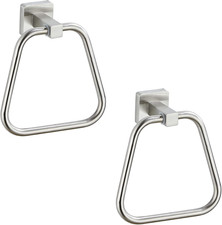 Brushed Nickel Towel Ring for Bathroom 2 Pack, Kitchen Bath Towel Holder Hangers