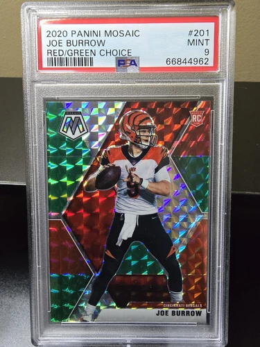 2020 Panini Mosaic - Rookies Joe Burrow Choice Mosaic Red and Green Prizm (RC)