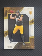 Will Howard 2025 Panini Immaculate Clearly Rookie Jerseys Patch RC /99
