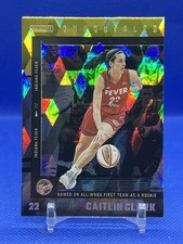 Caitlin Clark 2025 Panini Chronicled Yellow Cubic Parallel WNBA First Team -#17