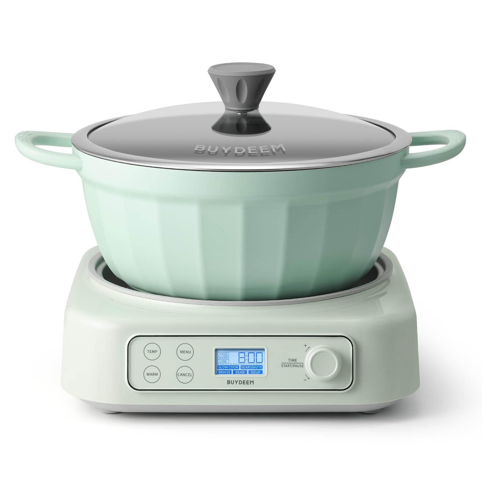 5-in-1 Slow Cooker 4.7QT with Removable Nonstick Stockpot, C