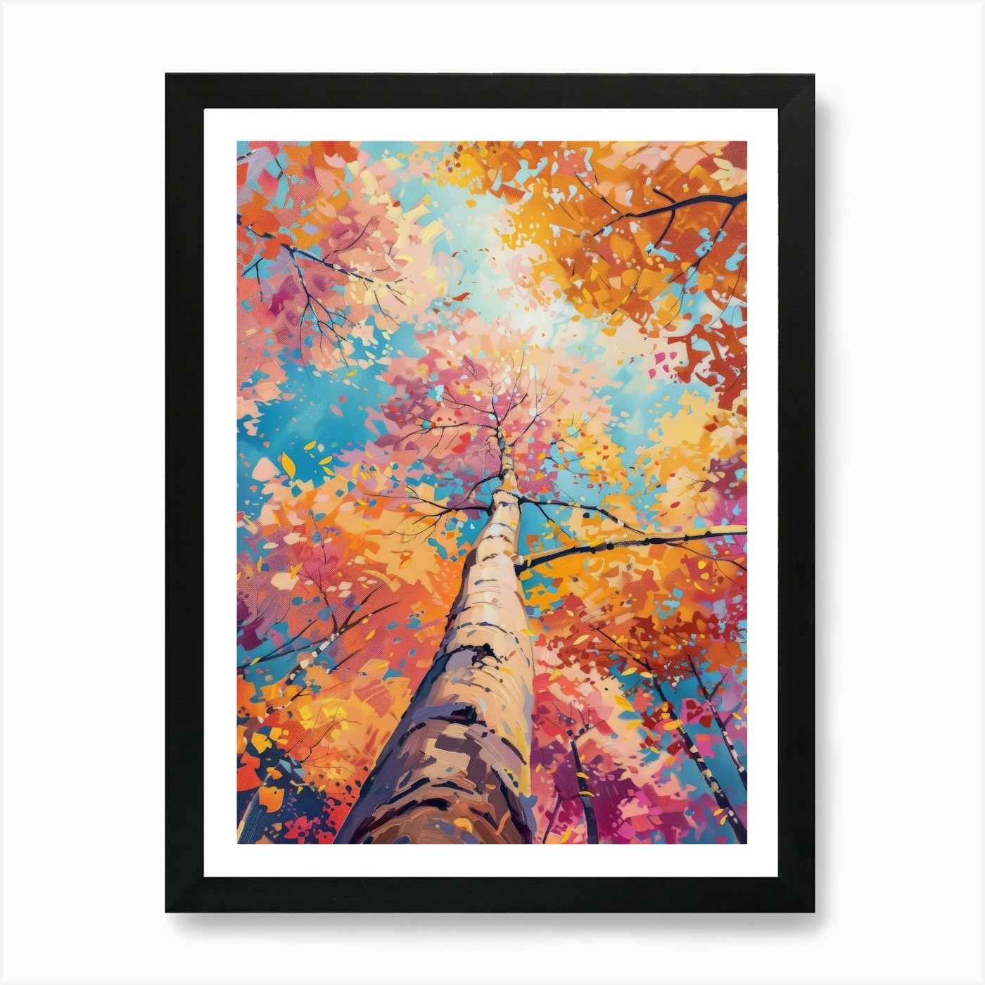 Autumn Tree 6 Framed Wall Art Print on Canvas  