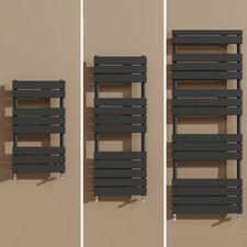 Designer Anthracite Vertical Flat Panel Bathroom Towel Rail Radiator Heating Rad