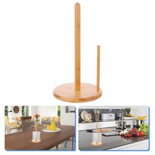 Paper Towel Rack Toilet Roll Holders Kitchen Tissue Stand Bamboo