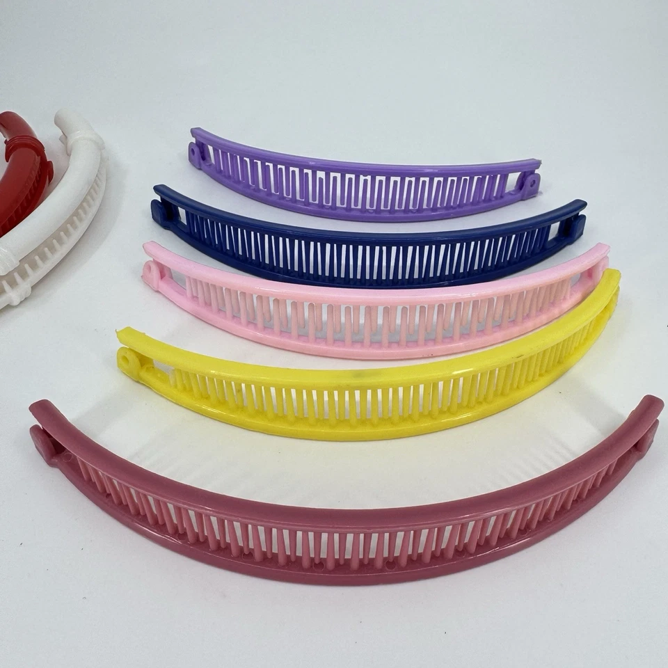 Vintage Goody Style Clincher Combs Banana Clip 1980s Retro Hair Lot Of 8 - Image 4 of 4