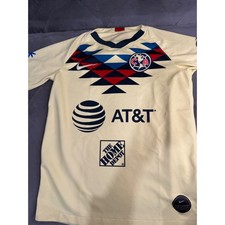Nike Club America 2018-2019 Home Soccer Jersey Yellow Dri-FIT Mens Medium
