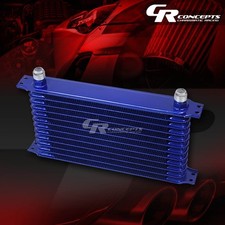 12-row 10an Full Aluminum Universal Enginetransmission Racing Oil Cooler Blue