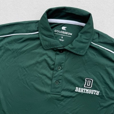 Dartmouth Mens M Medium Green Polo Shirt Short Sleeve Logo NCAA Colosseum