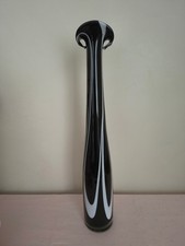 hohe  Vase Blumenvase Glas schwarz weiß 58,5 cm H