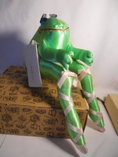 Russ Berrie FROG BALLERINA W/ TUTU Shelf Sitter Satin Sophisticates 7" Plush NOS