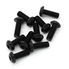 10pcs M5x14mm Button Head Hex Machine Screw Black Oxide