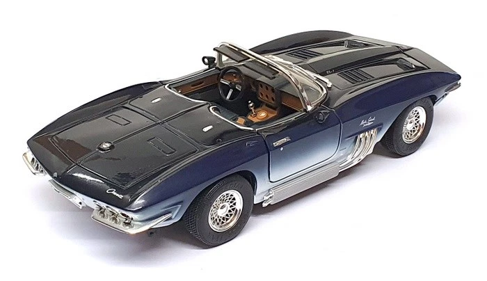 Motor Max 1/18 Scale 25625P - 1961 Chevrolet Corvette Mako Shark - Dk. Blue - Image 3 of 4