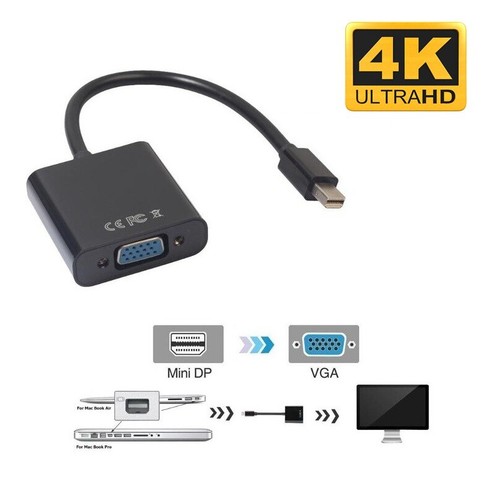 Mini Displayport Thunderbolt to VGA Adapter For Dell XPS Lenovo ThinkPad HP Envy - Bild 5 von 11
