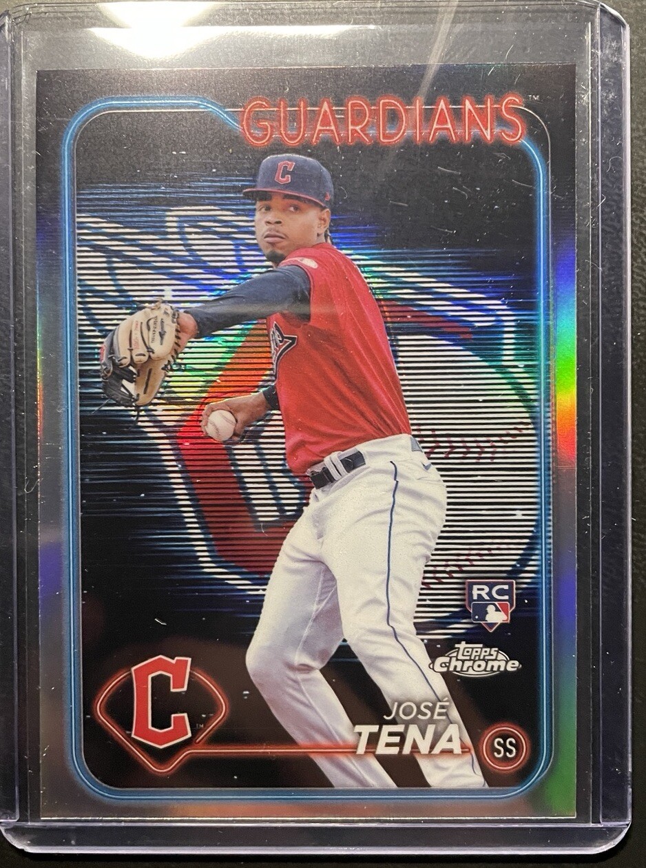 Jose Tena 2024 Topps Chrome Lightboard Logo Refractor Rookie RC SP #29 Case Hit