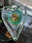 Vintage Turquoise Murano Art Glass Bowl