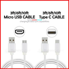Heavy Duty Charging Phone Cable Type-C Micro USB For Android LG Samsung Charger