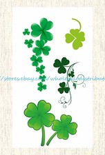 body decal wedding green Four-leaf clover temporary tattoo