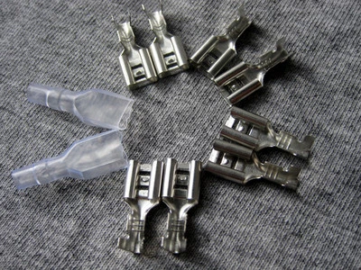 ACI 20pcs Female Spade Crimp Terminal 6.3mm Connector with Case